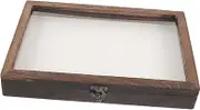 BESTYASH 1Set Wooden Insect Display Box with Transparent Lid for Dried Flower and Butterfly Specimens Compact Storage Case for Jewelry Crafts and Collectibles Wall Mountable Design