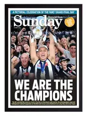 Framed 2023 Collingwood Magpies AFL Premiers Poster - Darcy Moore - 84cm x 59cm