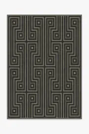 150' x 215' | Machine Washable Runner Rug | Kid & Pet Friendly | Indoor Rug | Jonathan Adler Greenwich Soft Black Tufted Rug | Ruggable