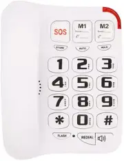 Big Button Corded Phone with 3 One-Touch Speed Dial, HePesTer P-45 Picture Care