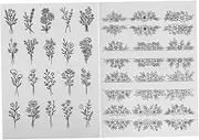 Angoily 2 Sheets Bohemian Style Water Soluble Embroidery Stabilizer Creative Pattern for Unique Hand Sewing Projects for Stick and Stitch Techniques