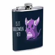 Purple Monster Em1 Flask 8oz Stainless Steel Hip Drinking Whiskey