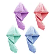 Fast Dry Hair Towel Soft Drying Turban Bath Head Wrap Hat Spa Cap For Women