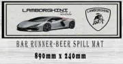BAR RUNNER Aussie Beer Spill Mat (890mm X 240mm) Aventador Man Cave Pub Rubber