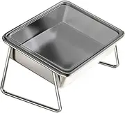 Qianly Elevated Cat Bowl Raised Cat Food Bowl, Stable Base Anti Slip Container 15° Tilted Pet Feeding Dish for Cats Small Animals, with Sealed Lid