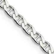 22 Inch Sterling Silver 3.15mm D/C Flat Anchor Curb Chain
