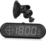 SOLUSTRE Display Wired Universal Digital Speedometer Gadgets Digital Timer Car Dash Cam Car Compass Screen Boat Speedometer Dashcams Dashboard Dash Cam Windshield Dashcam Abs Black