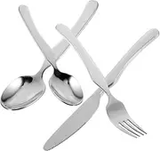 CIYODO 1 Set of Kids Feeding Spoons Stainless Steel Spoons Cutter Fork Kids Tablewares