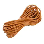 Faux Leather Cord Round Leather String, 3mm x 10m, Light Brown