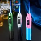 Windproof Metal Lighter Adjustable Jet Flame Cool Mini Pen Shaped Gas Lighter