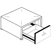 Unilux Laundry Pedestal with Lock. ULX110