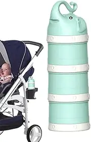 Large Capacity Formula Dispenser,Travel Formula Dispenser - Layered Cartoon Milk Powder Container - Cute Milk Powder Dispenser Storage Container