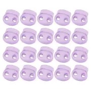Plastic Spring Cord Locks, 20Pcs Shoe Lace Tie Lock (Light Purple)