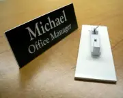 Custom Engraved 1x3 Black Name Tag | Badge w/ Pin Clip Attachment Employee ID