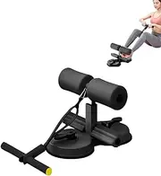 Abdominal Trainer,Sit-Up Training Equipment,Ab Training Auxiliary Device 2025 New, Height Adjustment Double Suction Cups Ab Trainer for Home Gym with Resistance Bands and Pull-Up Bands (Gray)