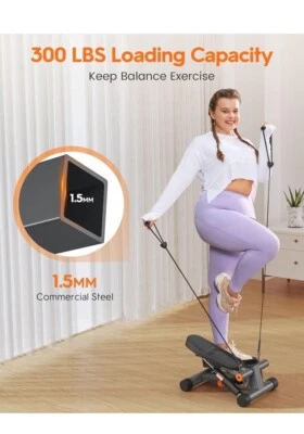 Niceday Steppers for Exercise, Stair Stepper with Resistance Bands, Mini Stepper