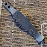 Hinderer (OEM) Solid Titanium Pocket Clip, Deep Laser Engraved A-10 Warthog, NEW