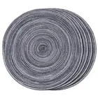 Round Braided Placemats Set of 6 Place mats for Dining Tables Woven Heat Resi...
