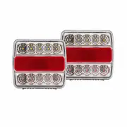 2Pcs 16 LED Submersible Waterproof Stop Tail Lights Trailer light Boat Truck Lamp