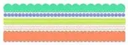 Little Yellow Bicycle - Hello Fall - Crepe Paper Lace Stickers*