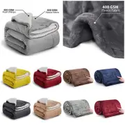 Luxury Sherpa Blanket Plush Fleece Super Soft Light Weight Mink Sofa Bed Throws