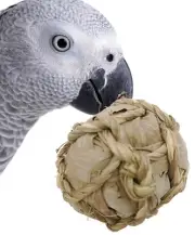 1277 Banana Leaf Ball 3 Pack Bird Toy Toys Parrot Cage Foraging Rabbits Gerbils