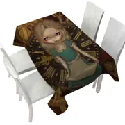 Beautiful Alice in Clockwork Tablecloth