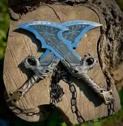God of War Blades of Chaos Twin Blades,Krato,s Metal Cosplay ,Best Gift For Fans