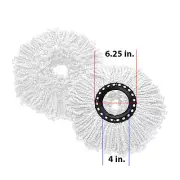 2 NEW Replacement Microfiber Mop Head Refill For Hurricane Magic Mop 360° Spin