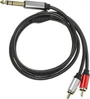 HEATSHAKING Guitar Audio Converter Cable to Splitter for Microphone Speaker Connection Durable Signal Audio Adapter Cable for Mixers and Equipment