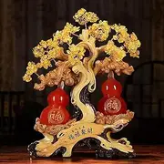 Crystal Tree Crystal Money Tree Gourd Feng Shui Good Luck Wealth Tree Decor Business Office Home Living Room Crystal Feng Shui Tree (Size : Small)