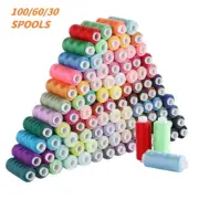 Sewing Thread Set 100 Colour 250Yd Each Spool Polyester Thread Kit for Hand or M