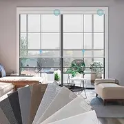 SmartWings Motorized Smart Roller Shades in Light Filtering, Electric Blinds with Remote for Windows Compatible with Alexa/Google Home/Homekit, Customized, Multi-Color Fabric Samples