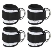 4Pcs Ankle Strap for Cable Machine, Gym Cable Kickback Ankle Wraps, Camo White