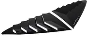 Compatible for Jaguar F-Type 2013-24 Car Rear Glass Window Triangle Blinds Louvers Cover Protector Sticker ABS Carbon Fiber Car Accessories(Silver Black)