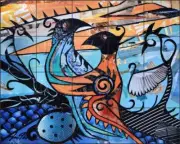 Bird Tile Backsplash Jim Nonas Art Ceramic Mural POV-JN026