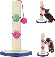 Mumoo Bear Scratcher Post Tree Toy for Cat Cactus Cat Scratching Post for Kitten Adult Cats, Indoor Home Sisal Rope Cat Tower, Claw Scratcher Vertical Cat Tree