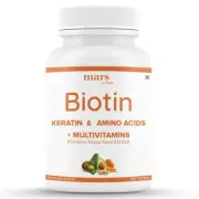 mars by GHC Beard Biotin- 100% Vegan, 60 Tablets (Pack of 1) | Promotes Stronger