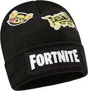 [Fortnite] Boy's Beanie Hat Children, Warm Winter Hat - Gamer Gifts for Boys and Teenagers, Black, One Size