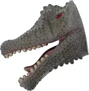 1Pc Dinosaur Hand Puppet Figure Lifelike Animal Head with Articulated Jaw for Role Play Safe and Washable for Early Learning and Playtime