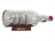 Master And Commander HMS Surprise Model Ship in a Glass Bottle 11"