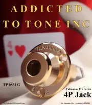 Takamine 4 Pin Phantom Power Output Jack CTP-1 CTP-2 CTP-3 GOLD RARE JACK ONLY