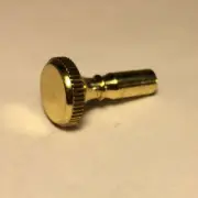 New 1" Solid Brass Knurled Lamp Key For Turn Knob Socket, 4-36F Tap, #TK924