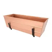 ACHLA Medium Flower Box, Brackets for 2 x 6 Railings, Copper Plated - C20C-K6