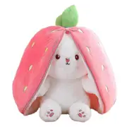 Bunny Plush Pillow Doll Big-eared Rabbit Doll Cute Dumb Creative 18cm-25cm Bunny Plush Pillow Dolls Pink