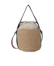 Chloé Woody Drawstring Small Basket Bag One size Nude