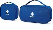 AdOvz Layered first aid kit,2Pcs First Aid Medical Kit for Car, Home, Office, Travel, Camping, Sports, Basic Outdoor Essentials Survival Kit for Travel (Blue)
