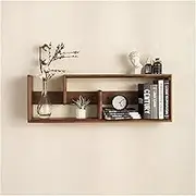 Wall Shelf Solid Wood Floating Wall Shelves,Wall Mounted Storage Rack, Home Wall Wine Rack Book Shelf, Wall Mounted Hanging Shelves Display Shelf for Living Room, Bedroom, Bathroom and Kitch