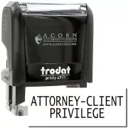 Self-Inking Attorney Client Privilege Stamp Business Office Size 5/8" x 1-5/8"