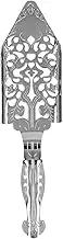Grcfumo Stainless Steel Hollow Absinthe Spoon, Retro Square Sugar Dripper, Ice Cube Mesh Filter Strainer Spoon for Bartending (Brilliant Silver)